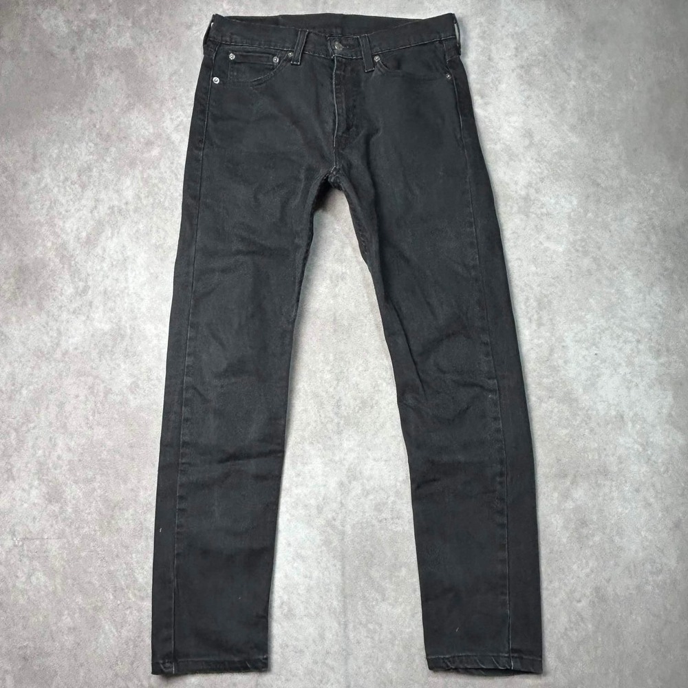 Levis 510 Skinny Jeans Mens 31x30 Black Denim Washed Stretch Slim Fit Pants - Picture 1 of 9